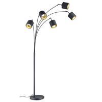 Trio Design schemerlampTommy 5-lichts zwart met goud - R46330579