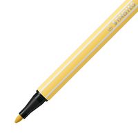 STABILO Pen 68, premium viltstift, licht geel, per stuk - thumbnail