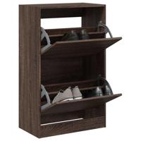 VidaXL Schoenenkast 60x34x96,5 cm bewerkt hout bruin eikenkleur