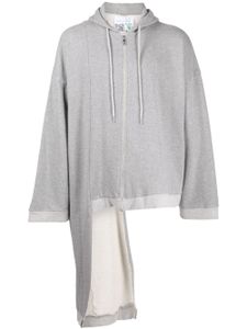 Natasha Zinko hoodie à fermeture zippée - Gris