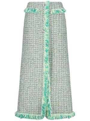 Giambattista Valli jupe en tweed à coupe mi-longue - Vert
