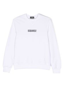 DSQUARED2 KIDS sweat en coton à logo imprimé - Blanc