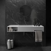 Wastafel Ideavit Solidbliss 140x40x20 cm Solid Surface 1 Opberg Vak Mat Wit Wastafel Ideavit Solidbliss 140x40x20 cm Solid Surface 1 Opberg Vak Mat Wit