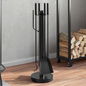 VidaXL 5-delige haardset 18x56 cm staal
