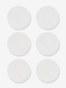 Set van 6 katoenen pads voor het geven van borstvoeding CARRIWELL wit