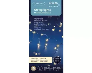 Lumineo micro Led Batterij strengverlichting 195cm-40L