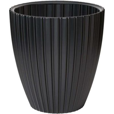 Bloempot - Garden ID - Fancy - 40 x 42 cm - Voor tuin, balkon of interieur - Zwart