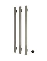 Hotbath &MORE set van 3 rails RASV135 SQUARE135 cm met separate schakelaar en inbouw element Geborsteld Nikkel (RASV135-3GN)