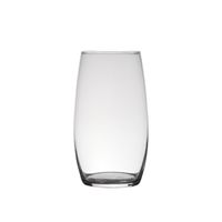Transparante home-basics vaas/vazen van glas 25 x 14 cm - thumbnail