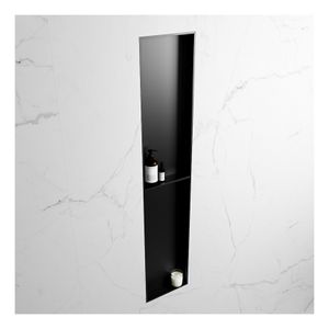 Wandnis Solid Surface Easy | In- en opbouw | 30x90x8 cm | 2 vakken | Urban