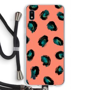Pink Cheetah: Samsung Galaxy A10 Transparant Hoesje met koord