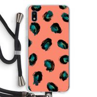 Pink Cheetah: Samsung Galaxy A10 Transparant Hoesje met koord
