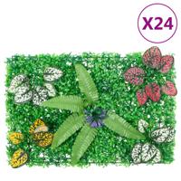 Hek met kunstplanten24 st 40x60 cm groen