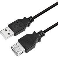 LogiLink CU0012B USB-kabel 5 m USB 2.0 USB A Zwart - thumbnail