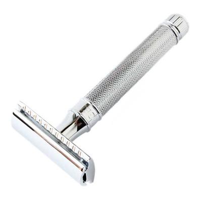Edwin Jagger Razors Double Edge Safety Chrome Knurled DE Safety Razor Ref.DE89KN14BL 1Stuks