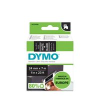 DYMO D1 -Standard Labels - White on Black - 24mm x 7m - thumbnail