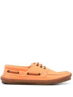 Saint Laurent chaussures bateau Ashe en cuir - Orange