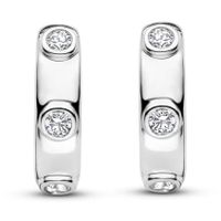 TI SENTO-Milano 7953ZI Oorringen zilver-zirconia wit 3 x 12 mm - thumbnail