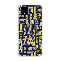 Majorelle Blue Print: Pixel 4 XL Transparant Hoesje