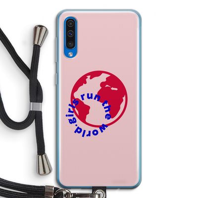 Run The World: Samsung Galaxy A50 Transparant Hoesje met koord