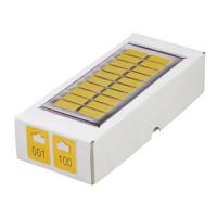 Garderobenummers geel genummerd 001-100