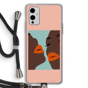 Orange lips: OnePlus 9 Transparant Hoesje met koord