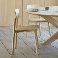 Ethnicraft Eetkamerstoel 'Casale' Geolied Eikenhout, kleur Naturel