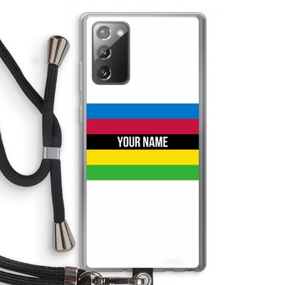 WK Wielrennen: Samsung Galaxy Note 20 / Note 20 5G Transparant Hoesje met koord