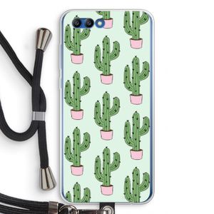 Cactus Lover: Honor 10 Transparant Hoesje met koord