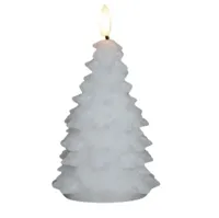 Anna&apos;s Collection LED kaars kerstboom 3D vlam wit Ø 8,5 x 15cm