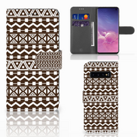 Samsung Galaxy S10 Telefoon Hoesje Aztec Brown - thumbnail