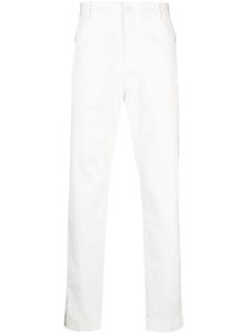 Moncler pantalon fuselé à patch logo - Blanc