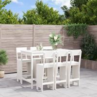 7-delige Barset massief grenenhout wit