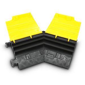 Defender Mini L Kabelbescherming op vloer Zwart, Geel
