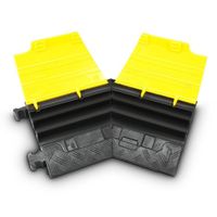 Defender Mini L Kabelbescherming op vloer Zwart, Geel - thumbnail
