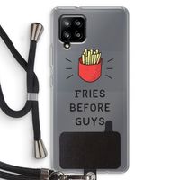 Fries before guys: Samsung Galaxy A42 5G Transparant Hoesje met koord