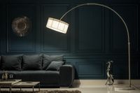 Design booglamp EXTENSO 230cm witte vloerlamp met wit marmeren voet - 20140 - thumbnail