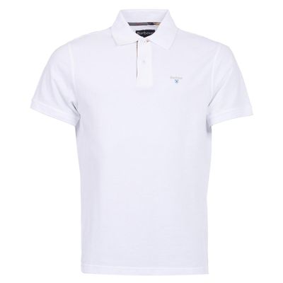 Heren polo Tartan Pique White/dress