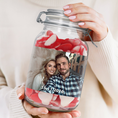 Snoeppot bedrukken - 2L - Hartjes
