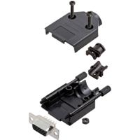 TRU COMPONENTS TCDTPKP09HDS15K 7709504 D-sub female connectorset 180 ° Aantal polen: 15 Soldeerkelk 1 stuk(s)