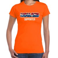 Oranje fan t-shirt Holland / Nederland supporter EK/ WK voor dames - thumbnail