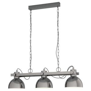 EGLO Lubenham 1 Hanglamp - 3 lichts - E27 - Staal - Grijs, wit