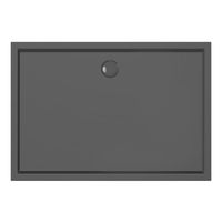 Xenz Mariana Plus rechthoekige douchebak acryl 130x90cm zwart mat