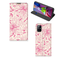 Samsung Galaxy M51 Smart Cover Pink Flowers