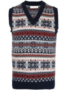 Mackintosh débardeur Burn Tank en maille fairisle - Bleu