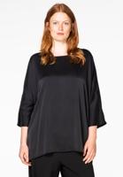 Yoek Blouse tunic SILK | Zwart | Maat 54/56