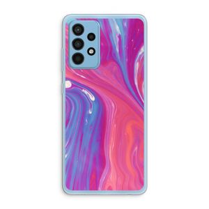 Paarse stroom: Samsung Galaxy A52 Transparant Hoesje