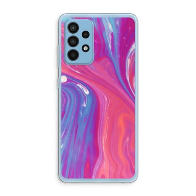 Paarse stroom: Samsung Galaxy A52 Transparant Hoesje