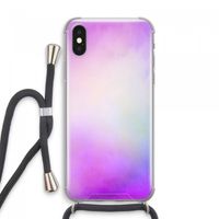 Clouds pastel: iPhone XS Max Transparant Hoesje met koord