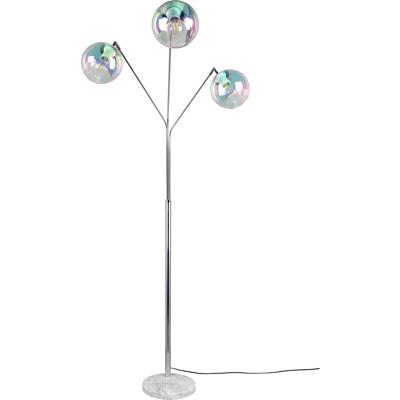 LED Vloerlamp - Trion Tonton - E27 Fitting - 3-lichts - IP20 - Schakelaar - Chroom - Metaal